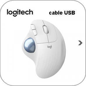 raton logitech con cable usb ergo m575 blanco